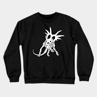 Terra Fossil Styracosaurus Dinosaur White Crewneck Sweatshirt